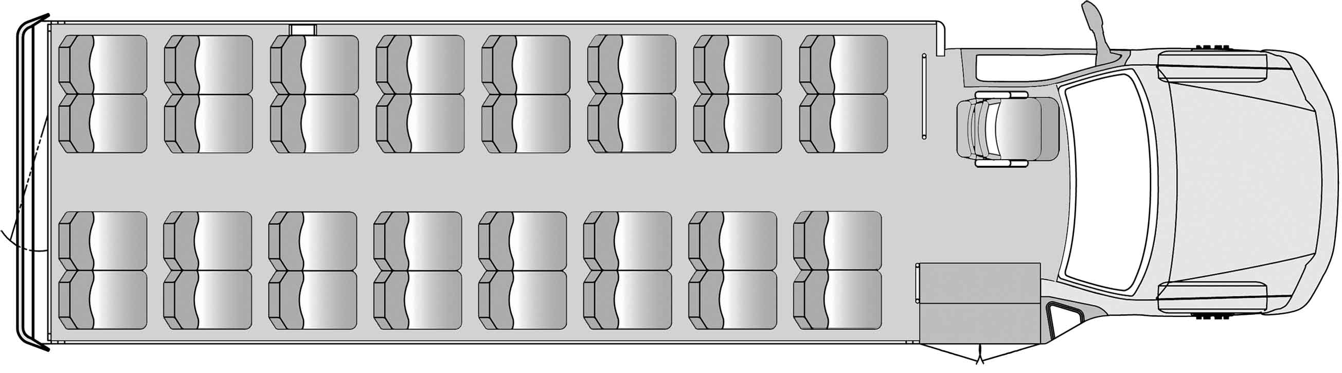 32 Passenger Plus Driver Floorplan Image